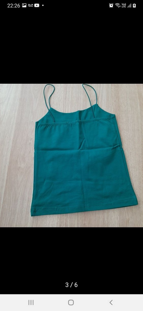 Zümrüt Yesili Askılı Kadın Thirt - Görsel 3