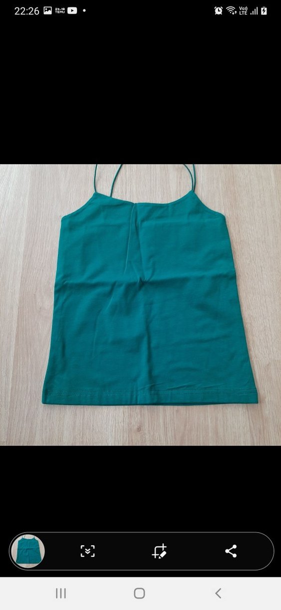 Zümrüt Yesili Askılı Kadın Thirt - Görsel 2