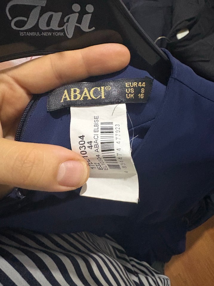 Lacivert Piliseli Uzun Kollu Kadın Elbise - Görsel 3