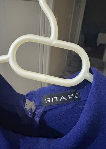 Koyu Mavi Uzun Kollu Uzun Elbise - Görsel 3