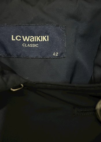 Düğmeli lacivert Midi Kadın Trençkot - Görsel 2