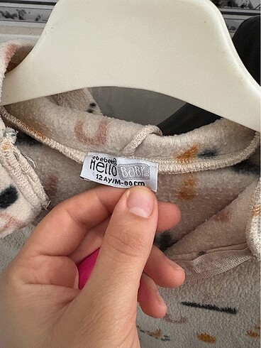 12 ay 80 cm polarlı bebek dış giyim - Görsel 5