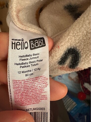 12 ay 80 cm polarlı bebek dış giyim - Görsel 4