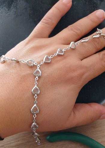 Gri Yılan Desenli Bohem Zincirli Kadın El Zinciri - Görsel 3