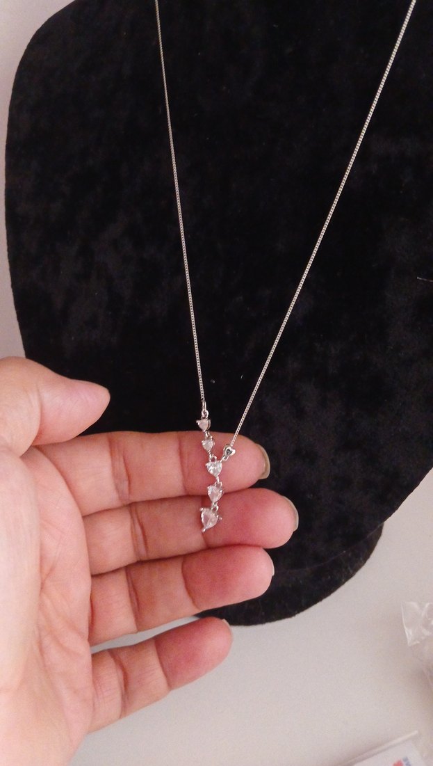 Zincir Detaylı Çelik Midi Kolye - Görsel 3