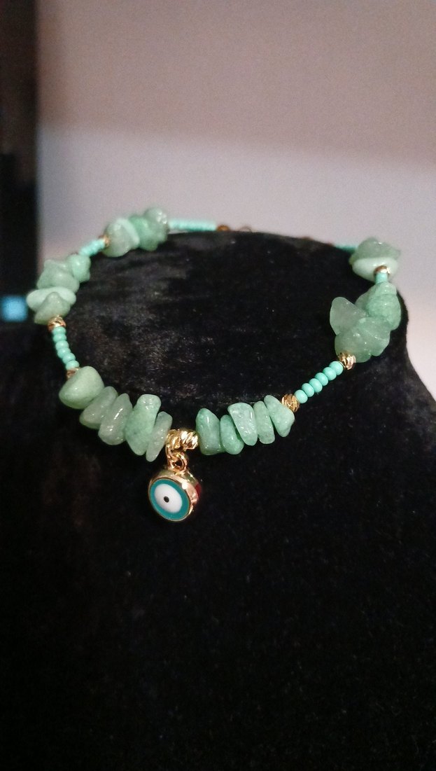 Turkuaz Boncuklu Bohem halhal - Görsel 2