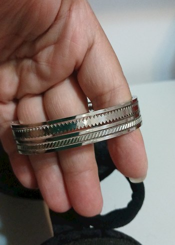 Gri Tokalı Bohem Kadın Çelik Bileklik - Görsel 3