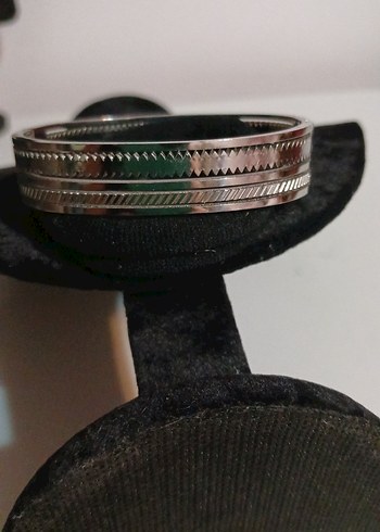 Gri Tokalı Bohem Kadın Çelik Bileklik - Görsel 2