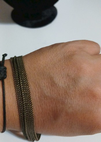 Zincir Detaylı Vintage Eskitme Bileklik - Görsel 2