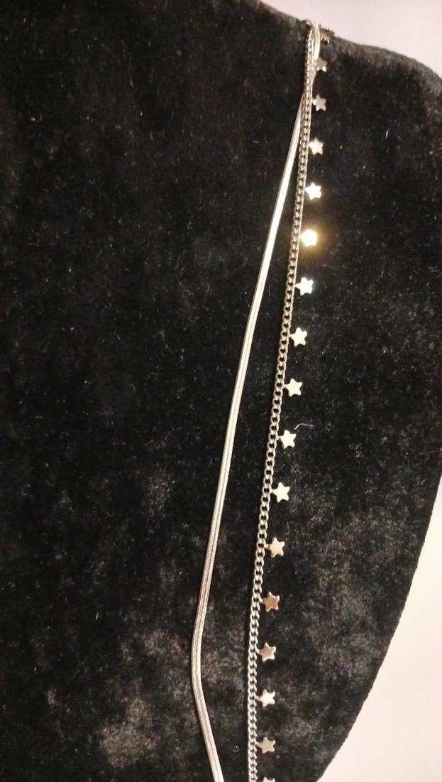 Uzun Zincir Detaylı Siyah Gotik Vücut kolyesi Bel zinciri - Görsel 3