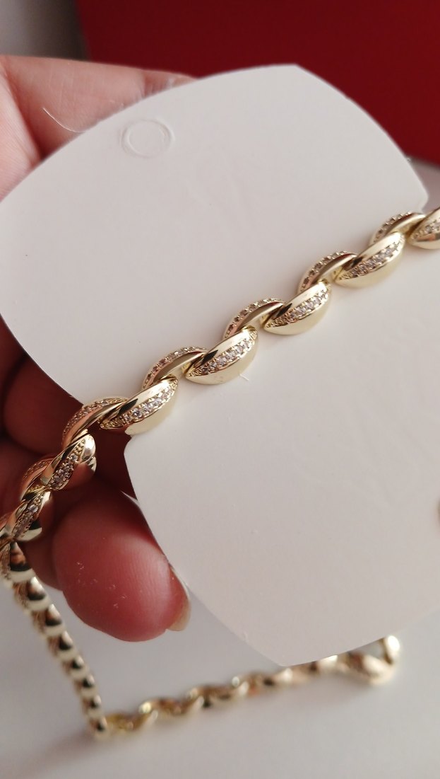 üzeri taşlarla işlenmiş çelik gerdanlık - Görsel 4