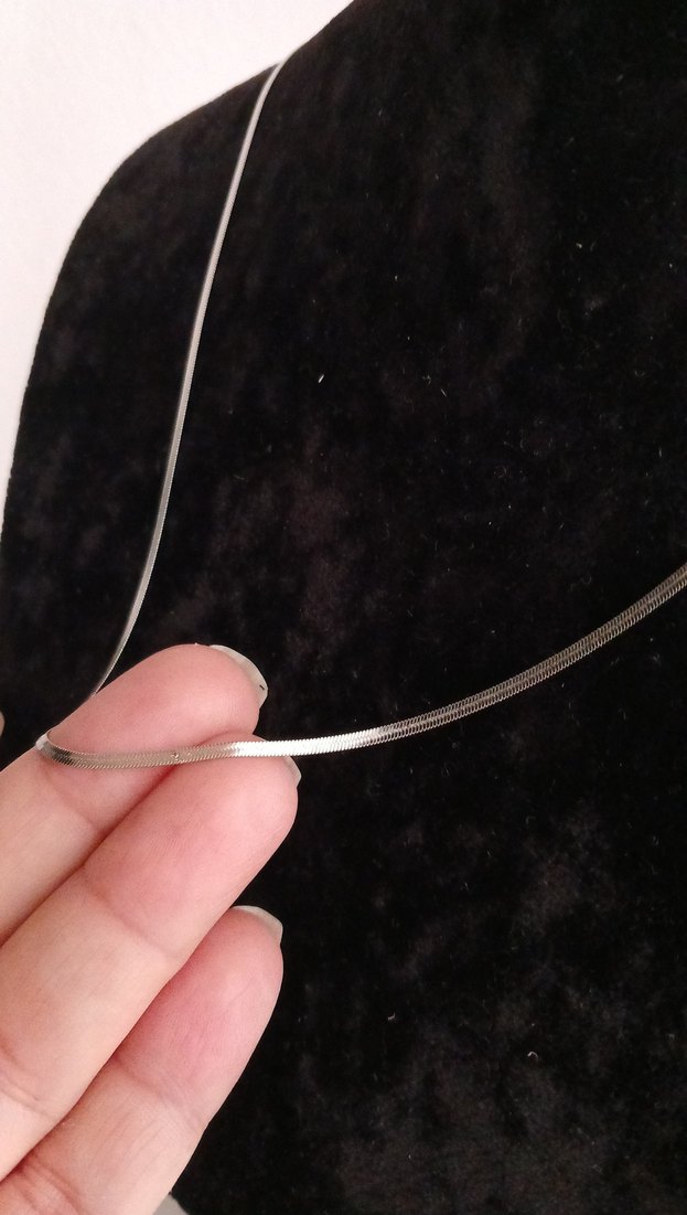 Balık sırtı çelik Kadın Kolye - Görsel 3