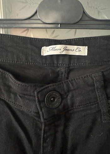 Mavi Siyah Kadın Midi Denim Pantolon
