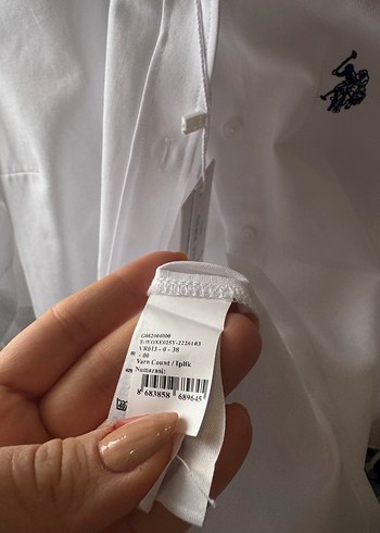 Kadın Beyaz Uzun Kollu Pamuklu Gömlek - Görsel 3