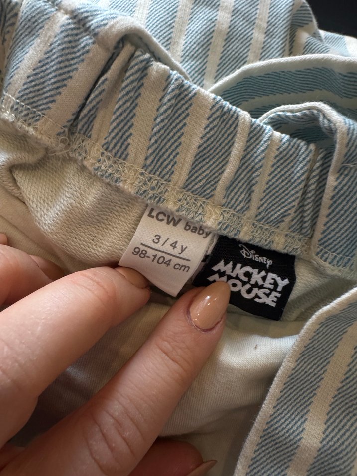 Erkek Çocuk Mickey Mouse Denim Askılı Şort - Görsel 3