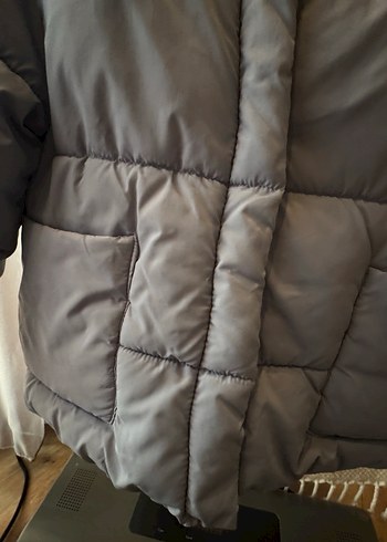 Mavi Düğmeli Unisex Çocuk Mont - Görsel 4