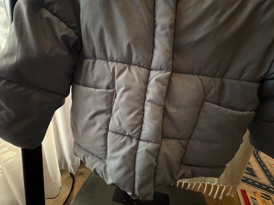 Mavi Düğmeli Unisex Çocuk Mont - Görsel 4