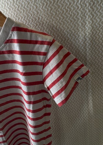 Zara Çocuk Kırmızı Çizgili Kısa Kollu Tişört - Görsel 3