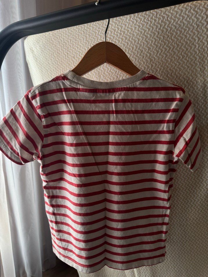 Zara Çocuk Kırmızı Çizgili Kısa Kollu Tişört - Görsel 4