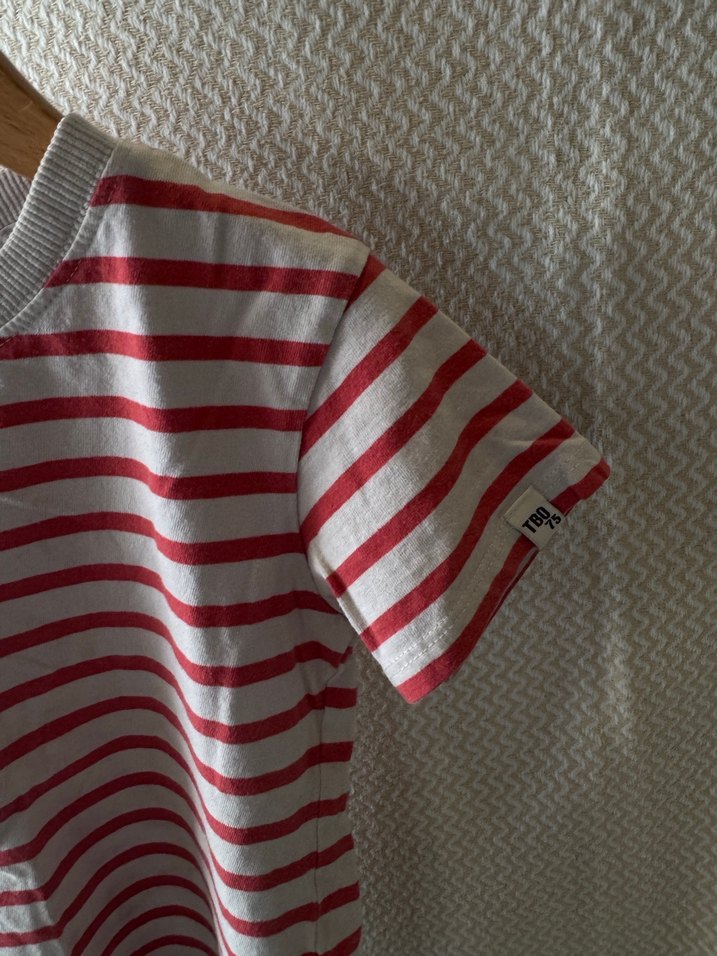 Zara Çocuk Kırmızı Çizgili Kısa Kollu Tişört - Görsel 3