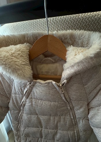 Ekru Unisex Kürklü Bebek Tulumu - Görsel 3