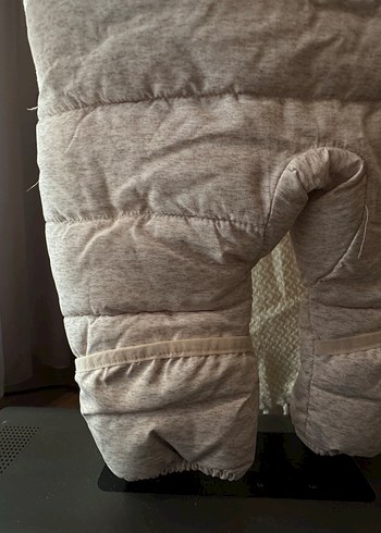 Ekru Unisex Kürklü Bebek Tulumu - Görsel 8