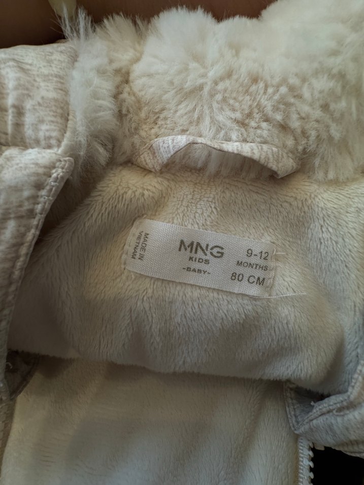 Ekru Unisex Kürklü Bebek Tulumu - Görsel 2