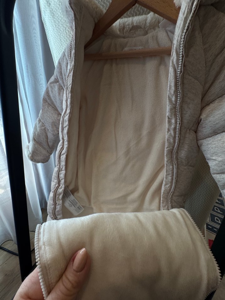 Ekru Unisex Kürklü Bebek Tulumu - Görsel 5