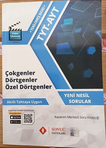 SONUÇ YAYINLARI TYT AYT ÇOKGENLER DÖRTGENLER VE ÖZEL DÖRTGENLER 