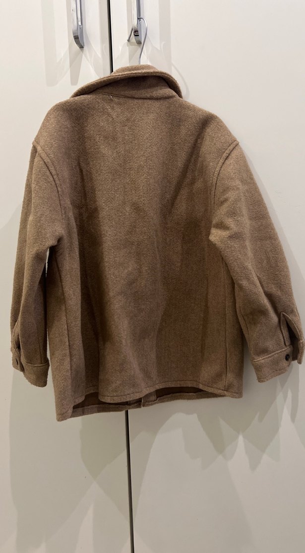 Düğmeli Erkek Çocuk Kahverengi Süet Kaban - Görsel 2