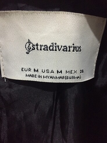 m Beden stradivarius crop deri ceket