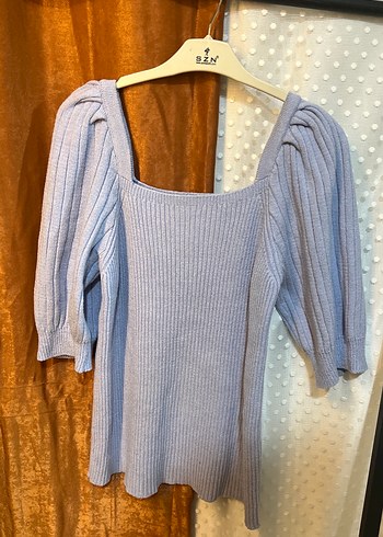 Gri Triko Midi Kadın Kazak - Görsel 3