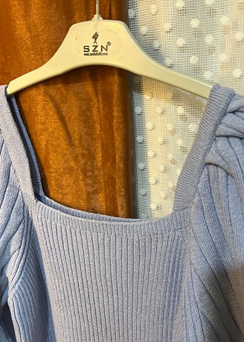 Gri Triko Midi Kadın Kazak - Görsel 4