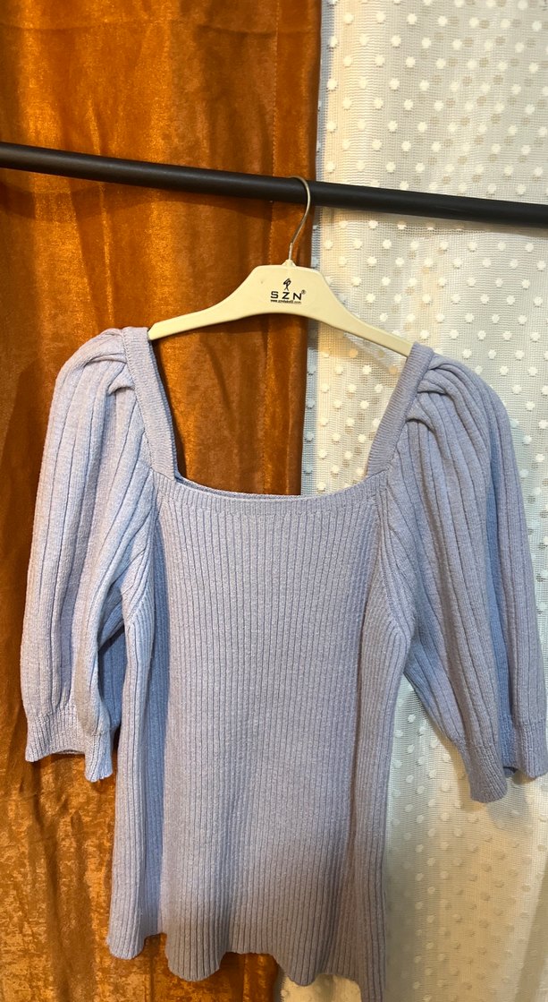 Gri Triko Midi Kadın Kazak - Görsel 2