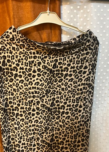 Kahverengi Leopar Desenli Uzun Etek - Görsel 3