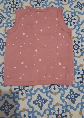 Kız Çocuk Pembe Desenli Düğmeli Yelek - Görsel 2