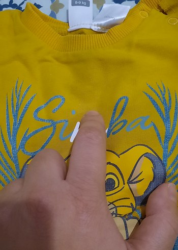 Sarı Baskılı Uzun Kollu Erkek Bebek Takımı - Görsel 3