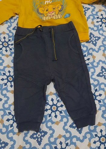 Sarı Baskılı Uzun Kollu Erkek Bebek Takımı - Görsel 2