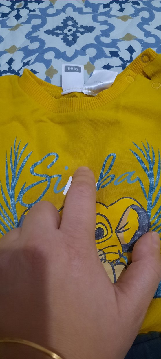 Sarı Baskılı Uzun Kollu Erkek Bebek Takımı - Görsel 3