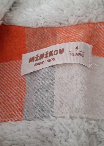 Erkek Çocuk Gri Kapüşonlu oduncu gömlek - Görsel 3