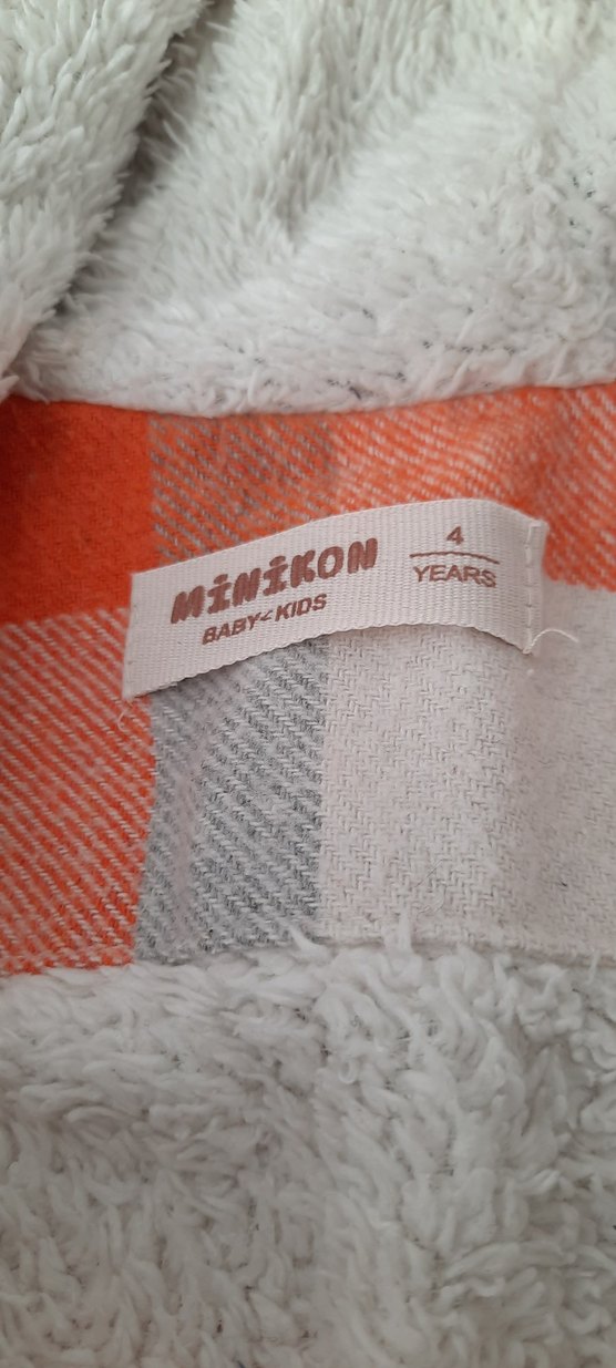 Erkek Çocuk Gri Kapüşonlu oduncu gömlek - Görsel 3