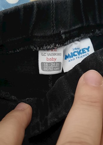 Kız Çocuk Siyah Nakışlı Denim Pantolon - Görsel 4