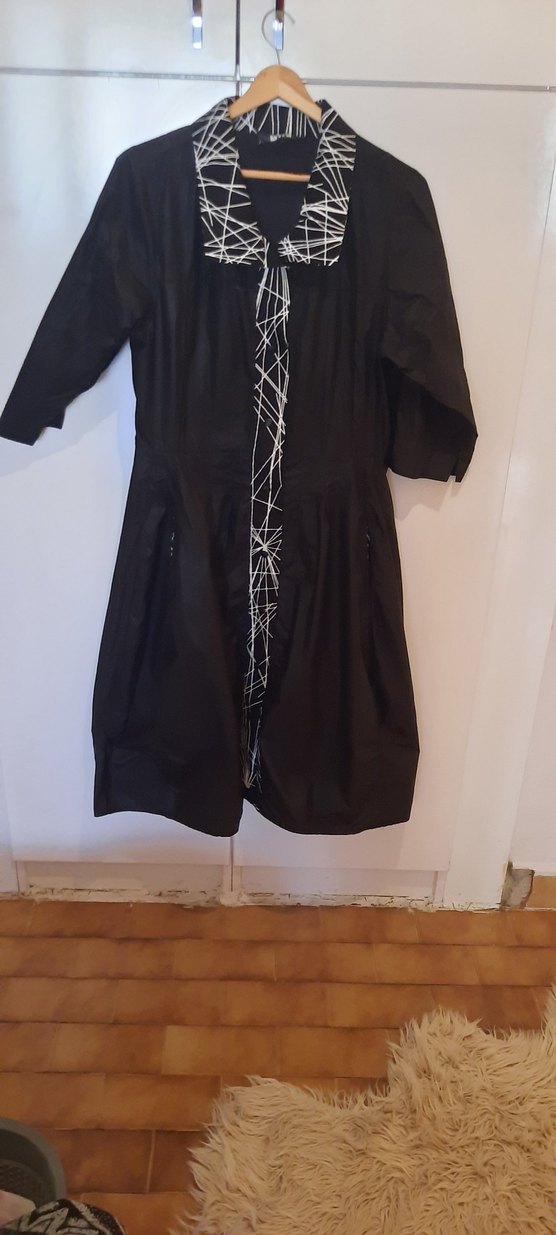 Siyah Uzun Kadın Elbise, Drapeli, Ofis Şıklığı - Görsel 2