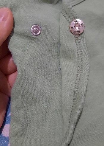 Yeşil Bebek Takımı, Uzun Kollu, Düğmeli - Görsel 2