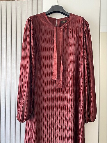40 Beden bordo Renk Tesettür elbise