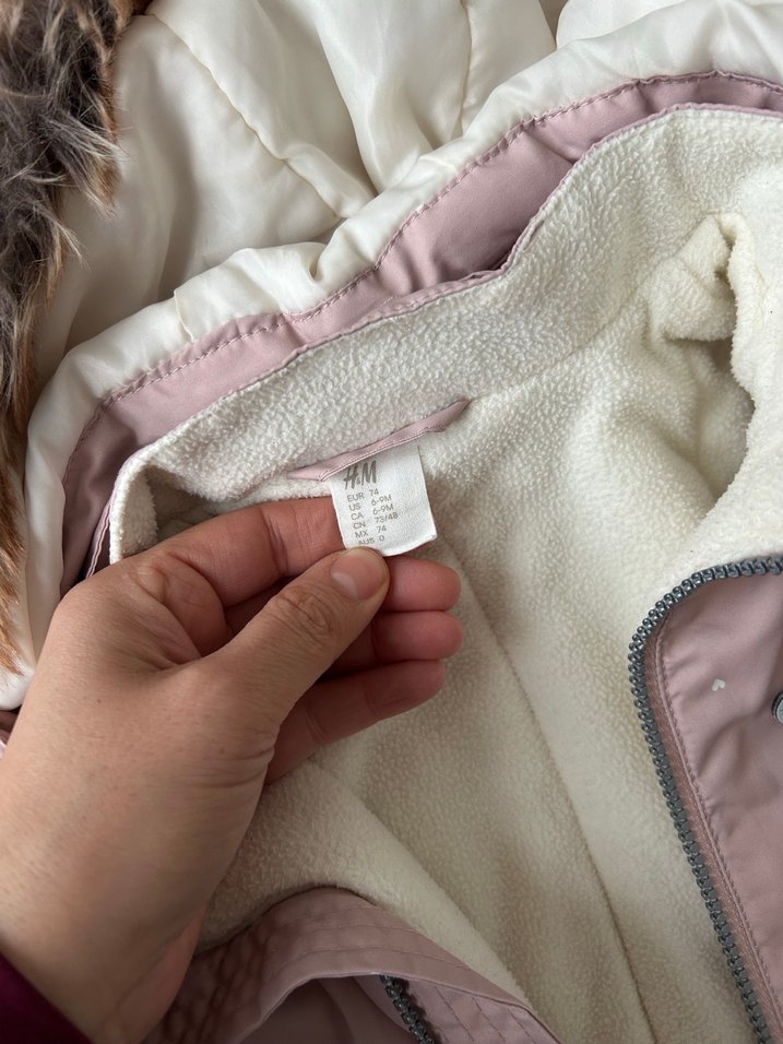 Kürklü Kapüşonlu Pembe Bebek Tulumu - Görsel 2