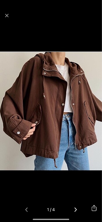 Vintange oversize kahverengi ceket