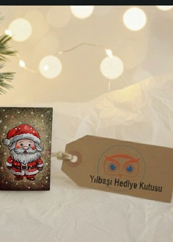 Renkli Yılbaşı Hediye Kutusu ve Süsleri - Görsel 2