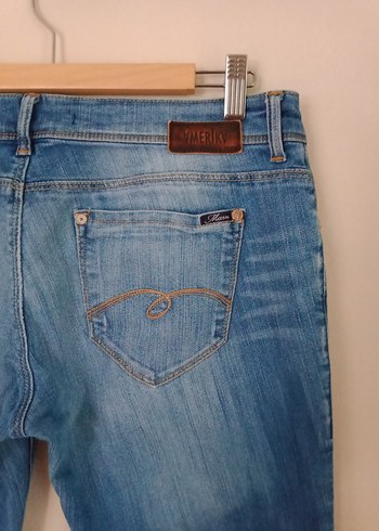 Kadın Mavi Bol Kesim Denim Jean - Görsel 5