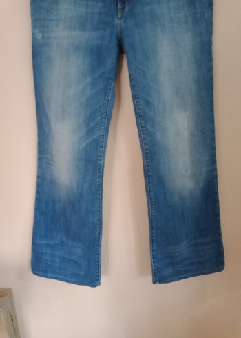 Kadın Mavi Bol Kesim Denim Jean - Görsel 6